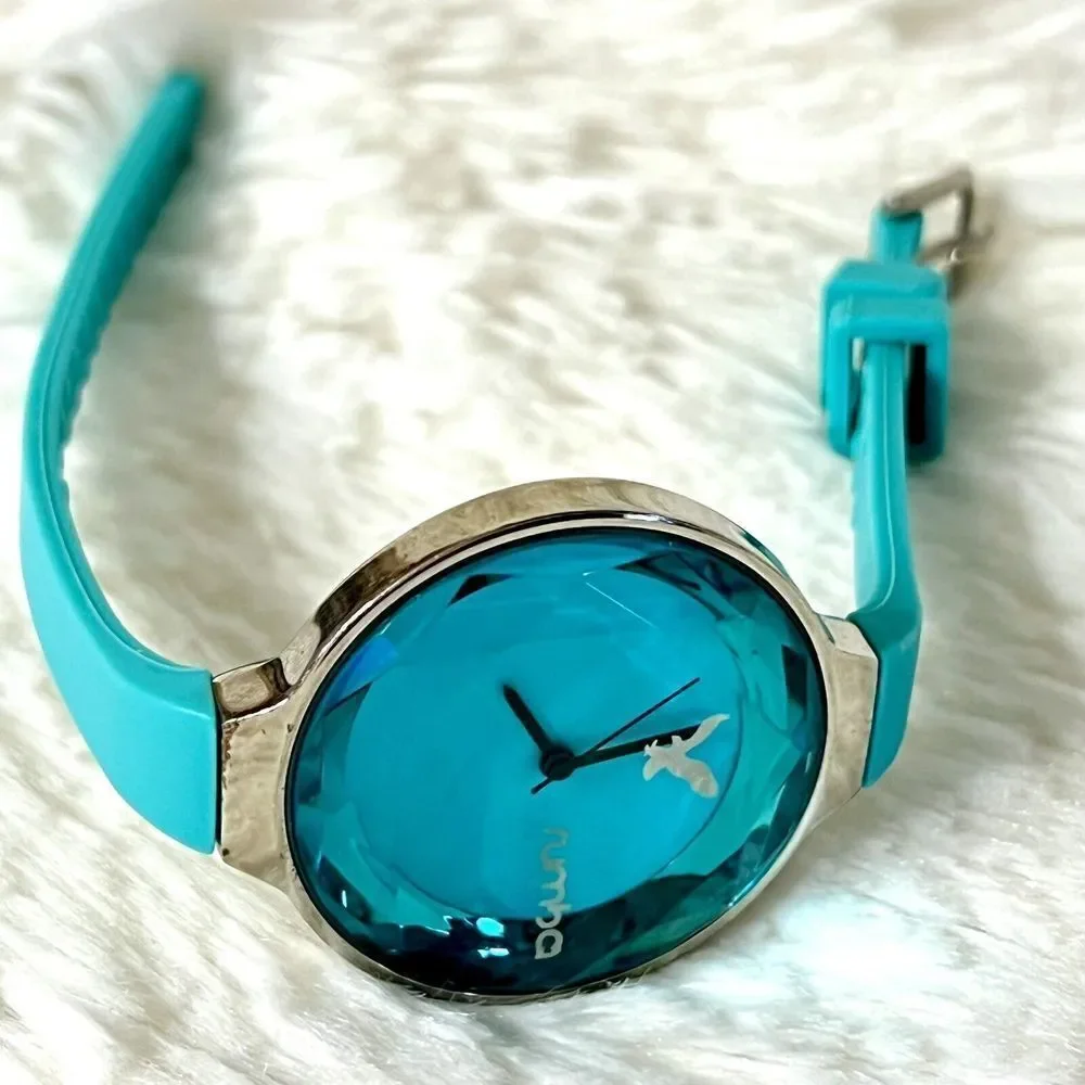RUMBA TIME for American Eagle Outfitters Women's Watch Teal /Aqua Silicone Band